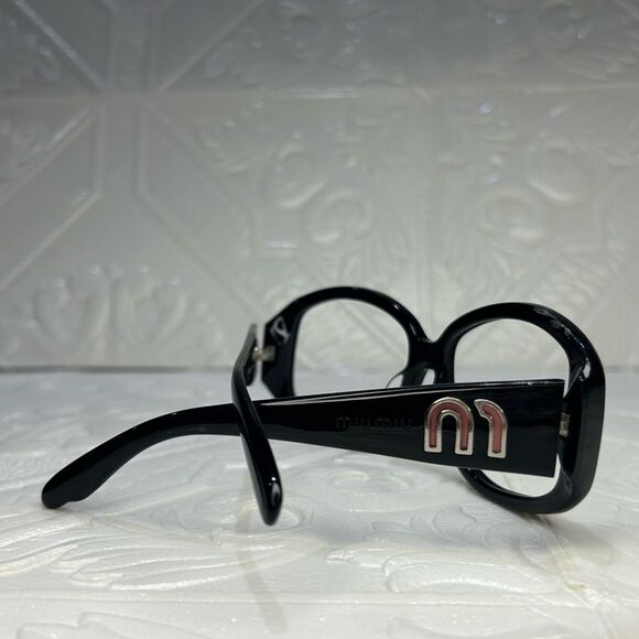 ONE DAY SALE MIU MIU POLYAMIDE BLACK ROUND SUNGLASSES - Picture 4 of 8